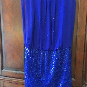 Cocktail-Sequin Skirt, Chiffon over sequin top